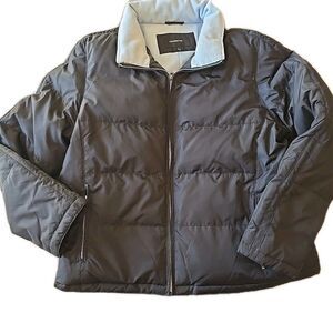 Down Coat Black XL Womens Winter Jacket Light blue fleece lined Colebrook